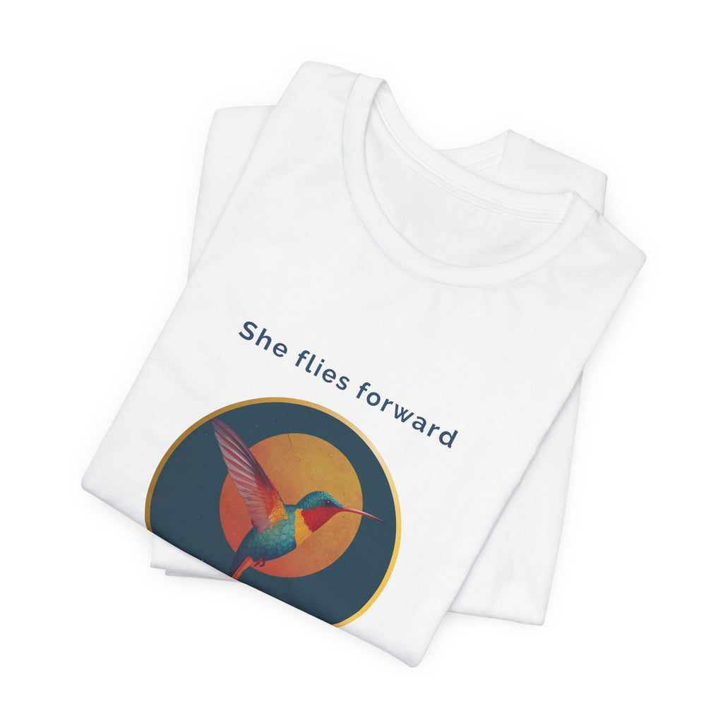 She Flies Forward | Women's Motivational Graphic Solar Flight T-Shirt