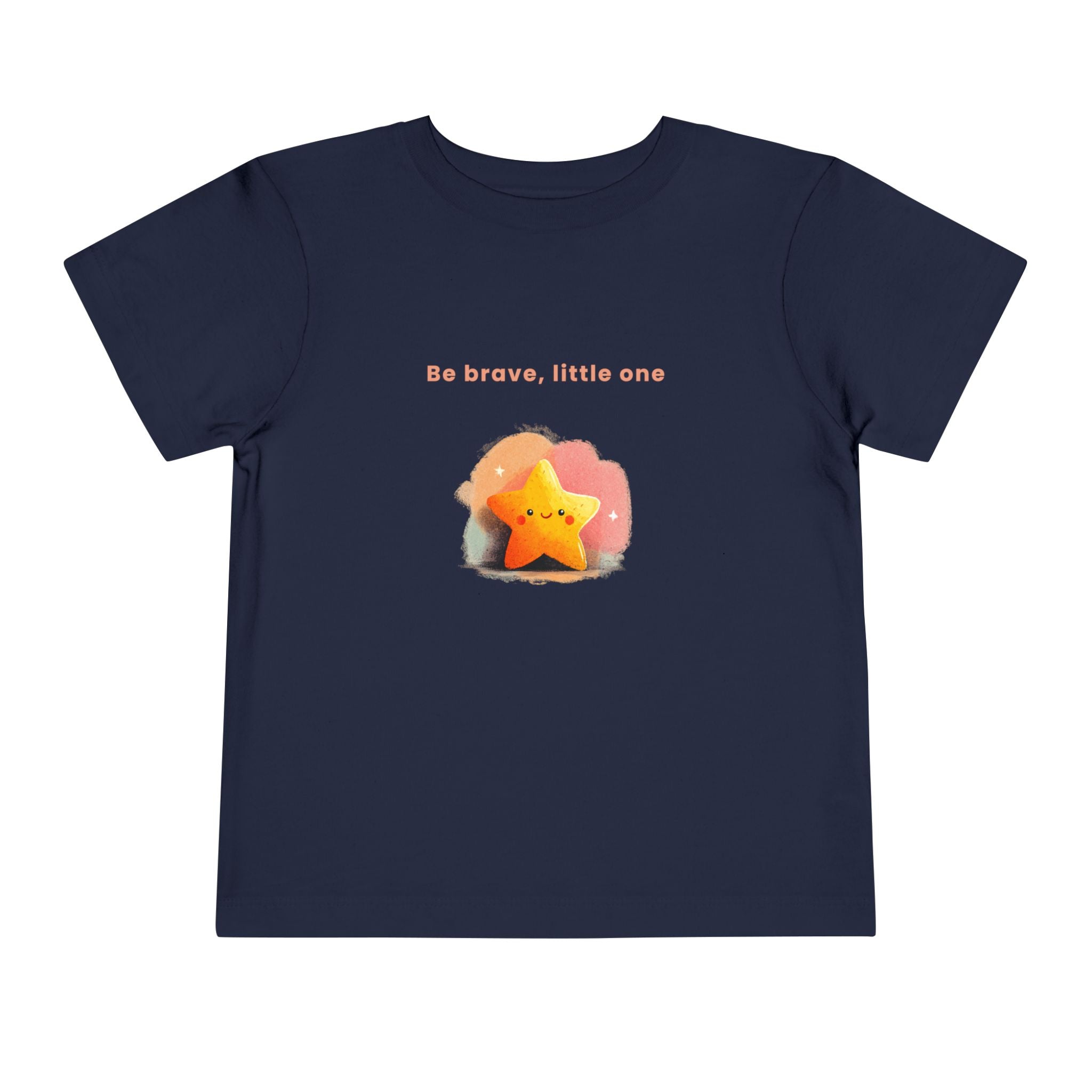 Be Brave Little One | Toddler Motivational Graphic Soft Smile Star T-Shirt
