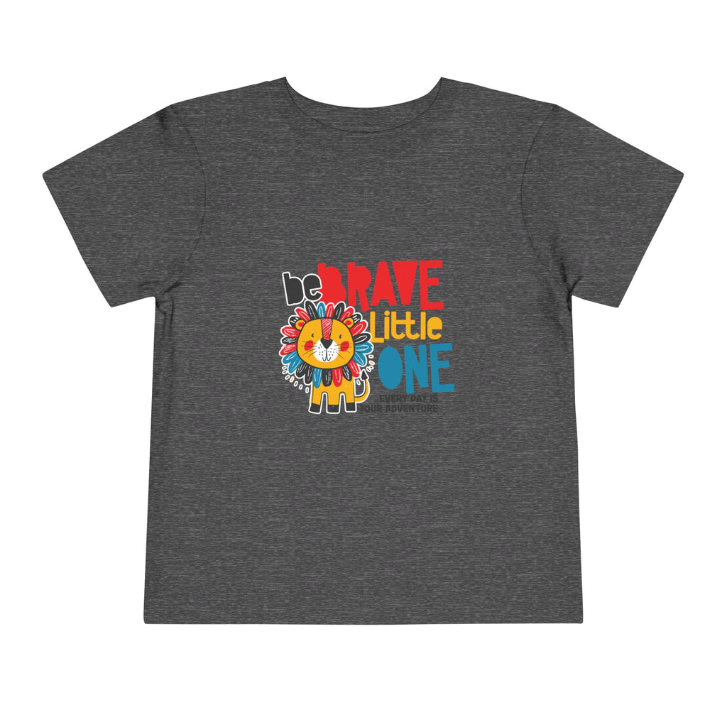 Be Brave Little One | Toddler Motivational Graphic Cute Colourful Lion T-Shirt