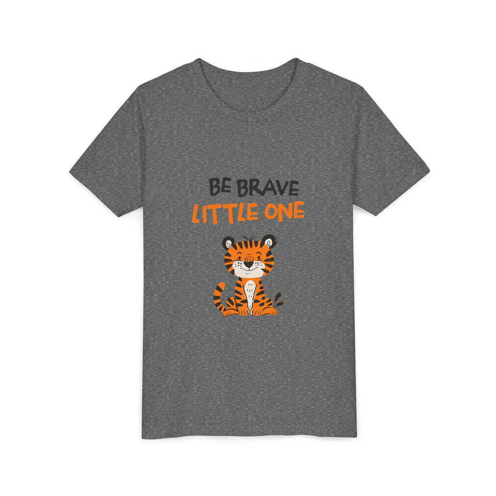 Be Brave Little One | Kids Motivational Graphic Cute Tiger T-Shirt