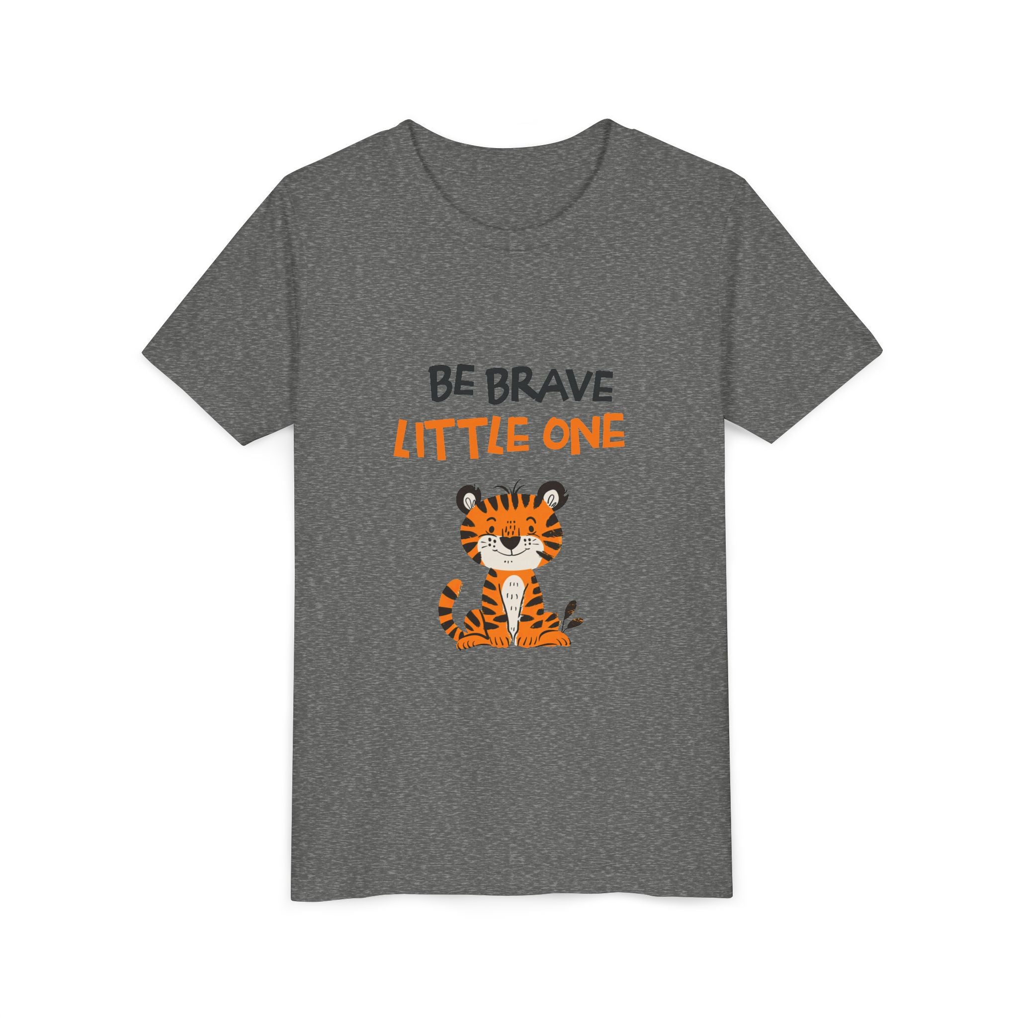 Be Brave Little One | Kids Motivational Graphic Cute Tiger T-Shirt