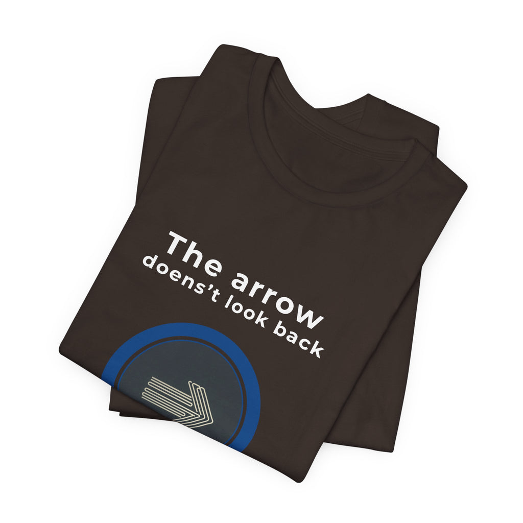 The Arrow Doesn't Look Back | Men's Motivational Graphic Target Arrow T-Shirt