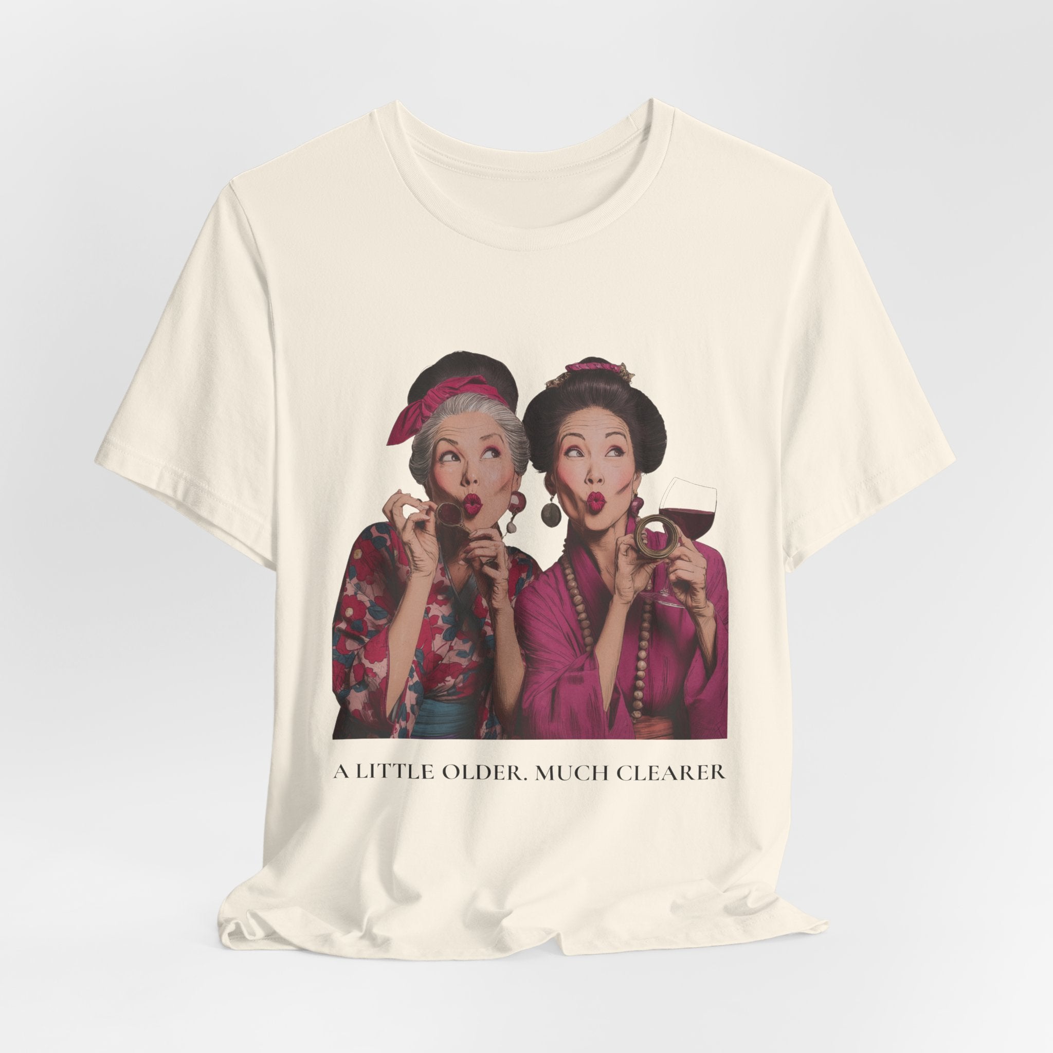A Little Older Much Clearer | Women's Motivational Graphic Retro Woman Cocktail T-Shirt