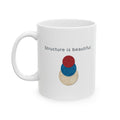 Inspirational Rainbow Mug - "Structured, Beautiful" Ceramic Coffee Cup Mug motivational design