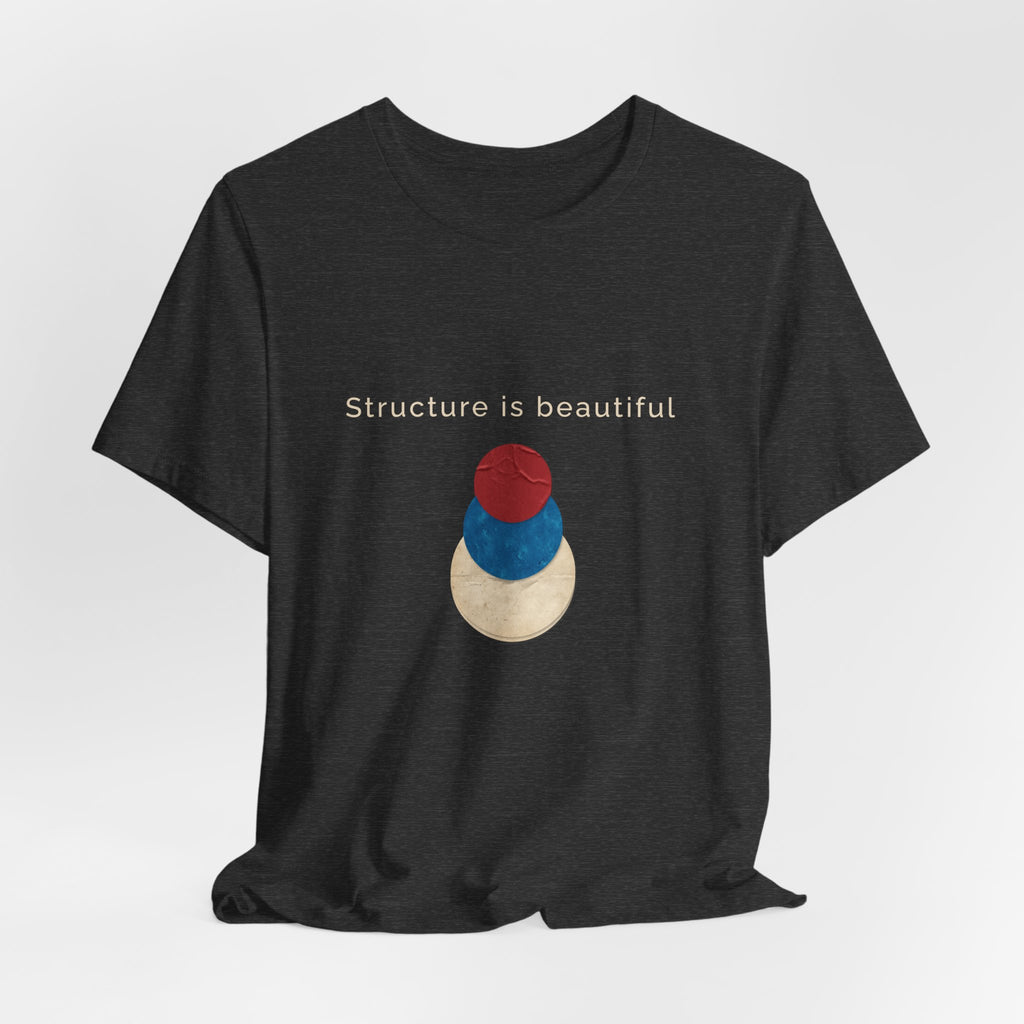 Structure Is Beautiful | Women's Motivational Graphic stacked circles T-Shirt