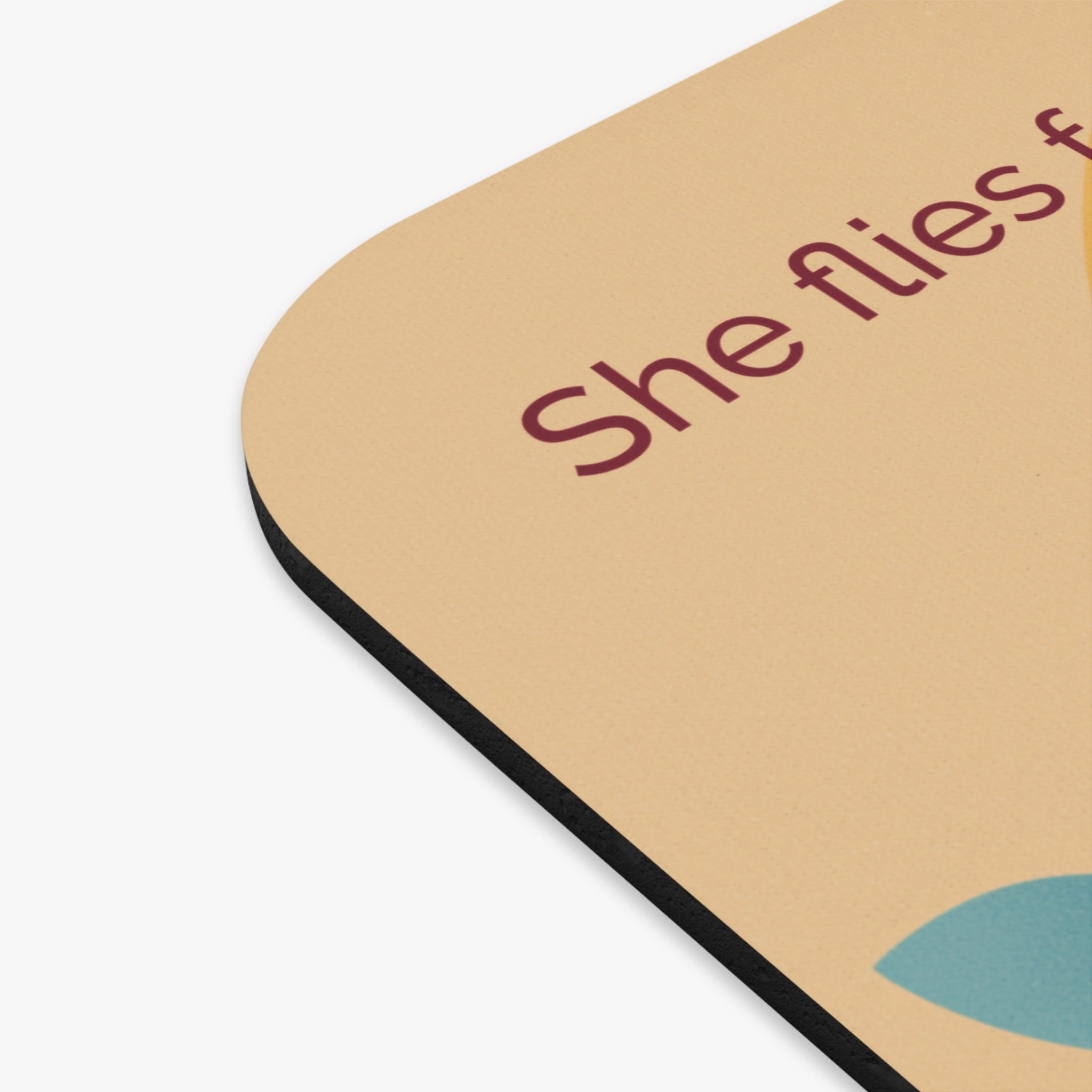 She Flies Forward Mousepad | Motivational Graphic Soft Ascent