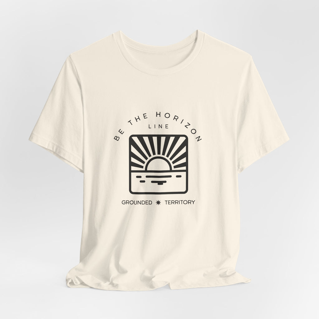 Be the horizon Line | Women's Motivational Graphic Batch Mountain Sunrise T-Shirt