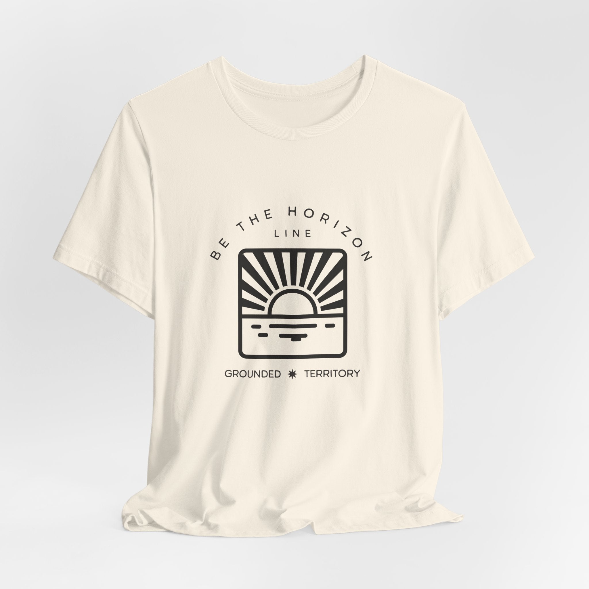 Be the horizon Line | Women's Motivational Graphic Batch Mountain Sunrise T-Shirt