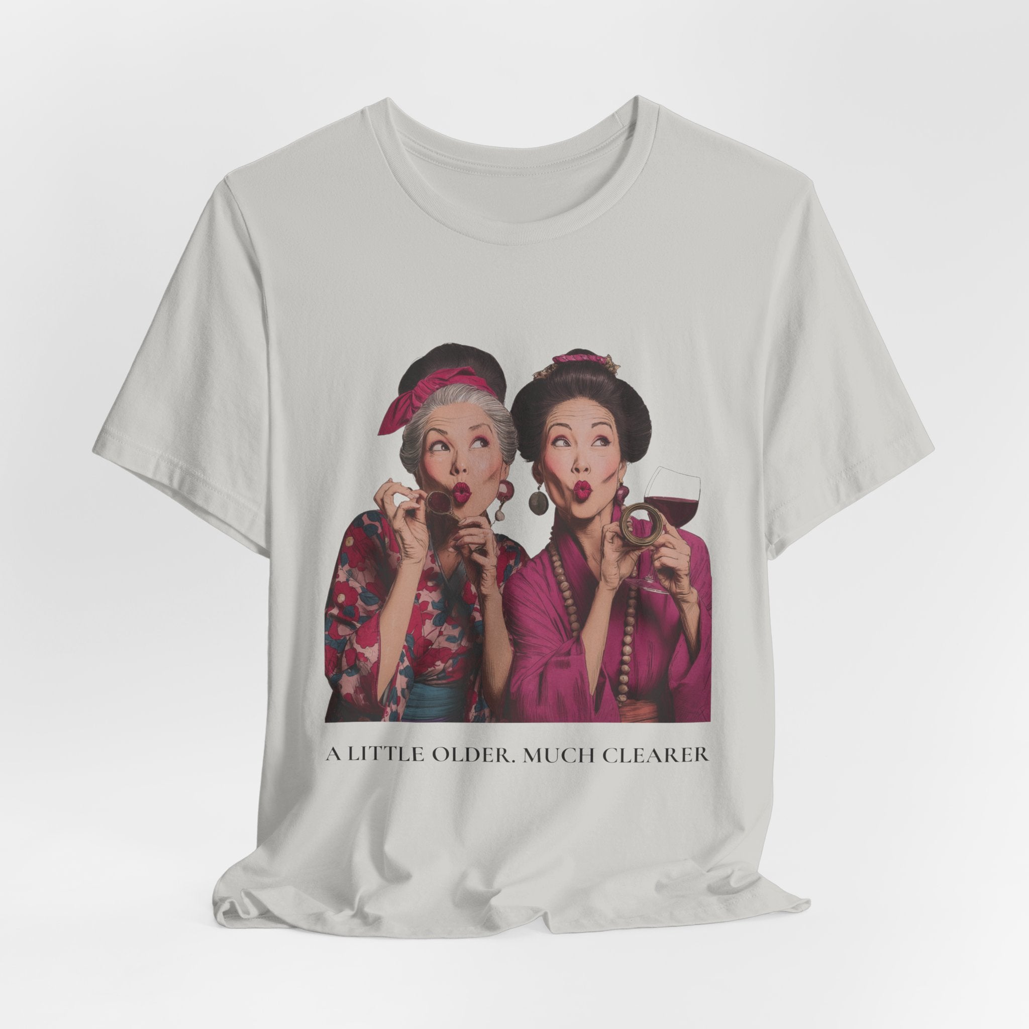 A Little Older Much Clearer | Women's Motivational Graphic Retro Woman Cocktail T-Shirt