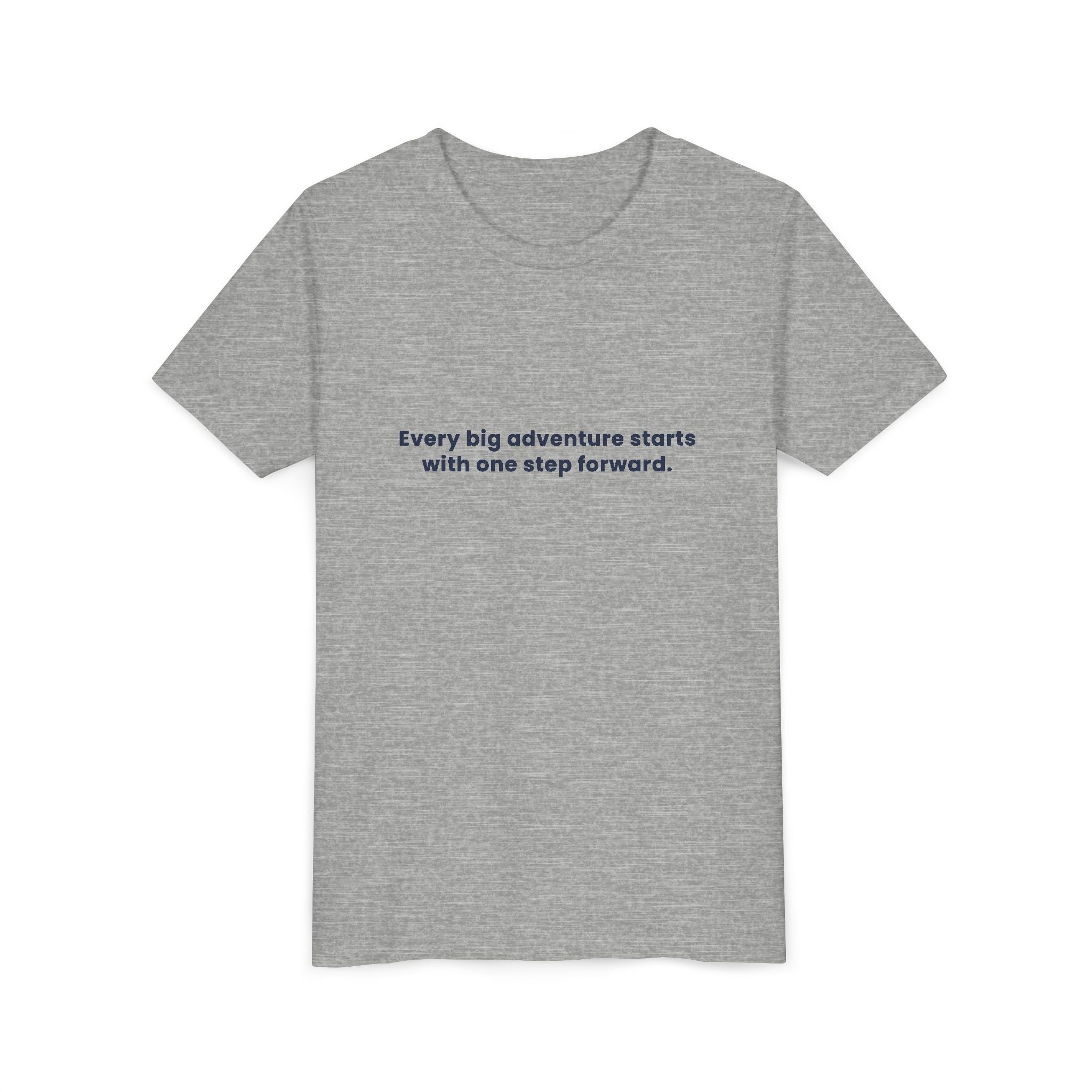 Every big adventure starts with one step forward | Kids Motivational T-Shirt