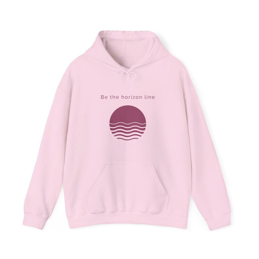 Be the horizon Line | Women's Motivational Graphic Circular Pastel Sunrise Hoodie
