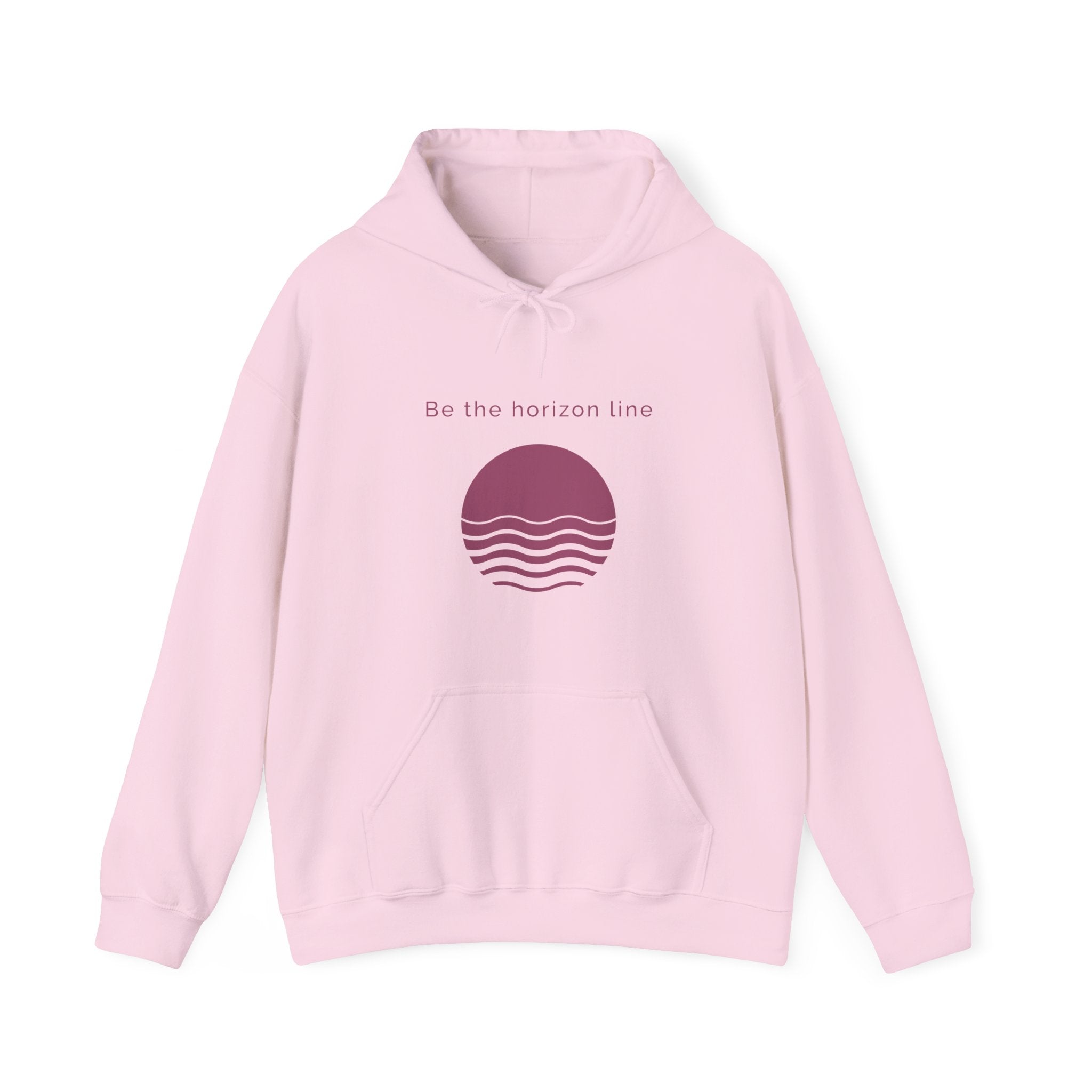Be the horizon Line | Women's Motivational Graphic Circular Pastel Sunrise Hoodie