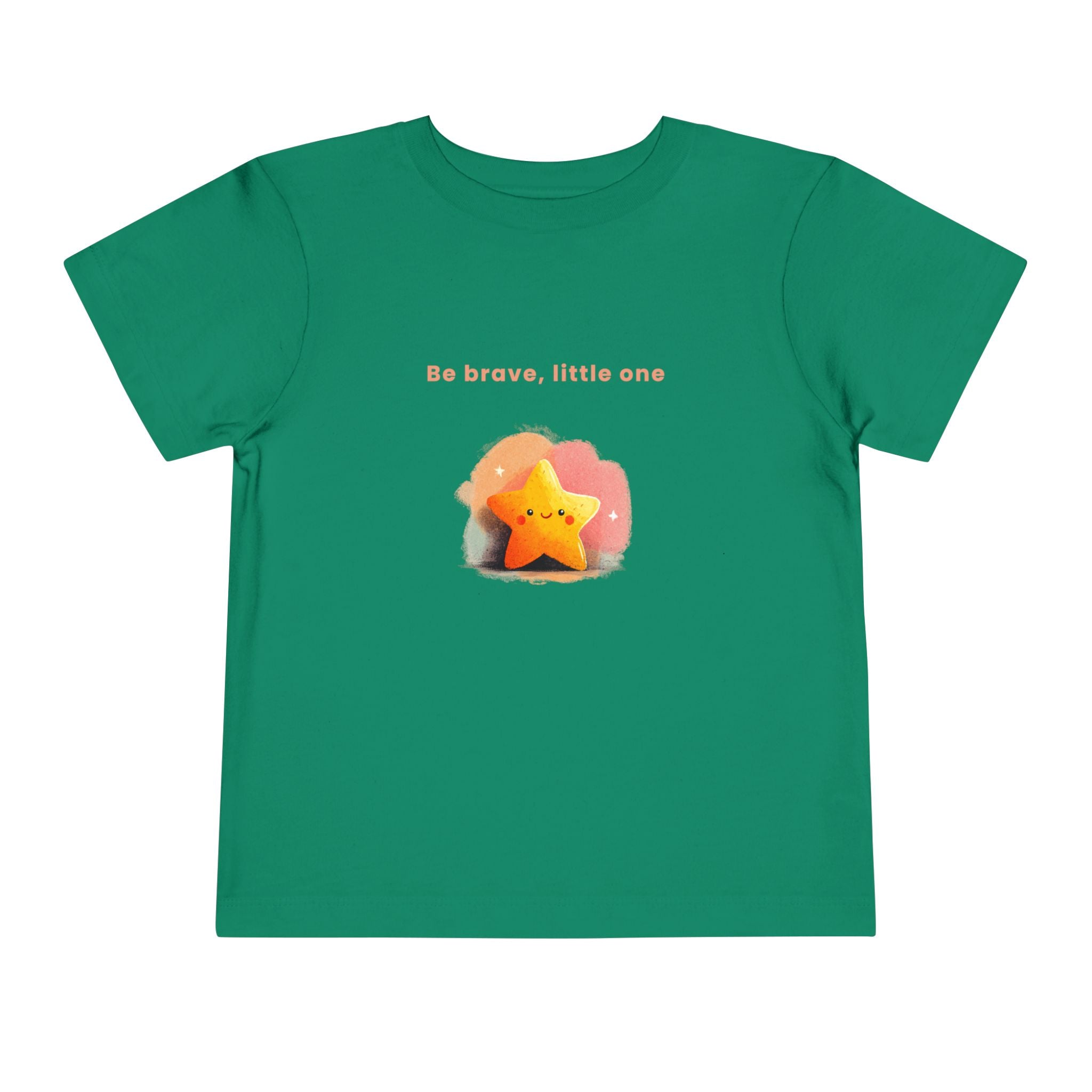 Be Brave Little One | Toddler Motivational Graphic Soft Smile Star T-Shirt