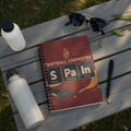 Football Chemistry notebook with Spain, Madrid, Barcelona, and Seville.