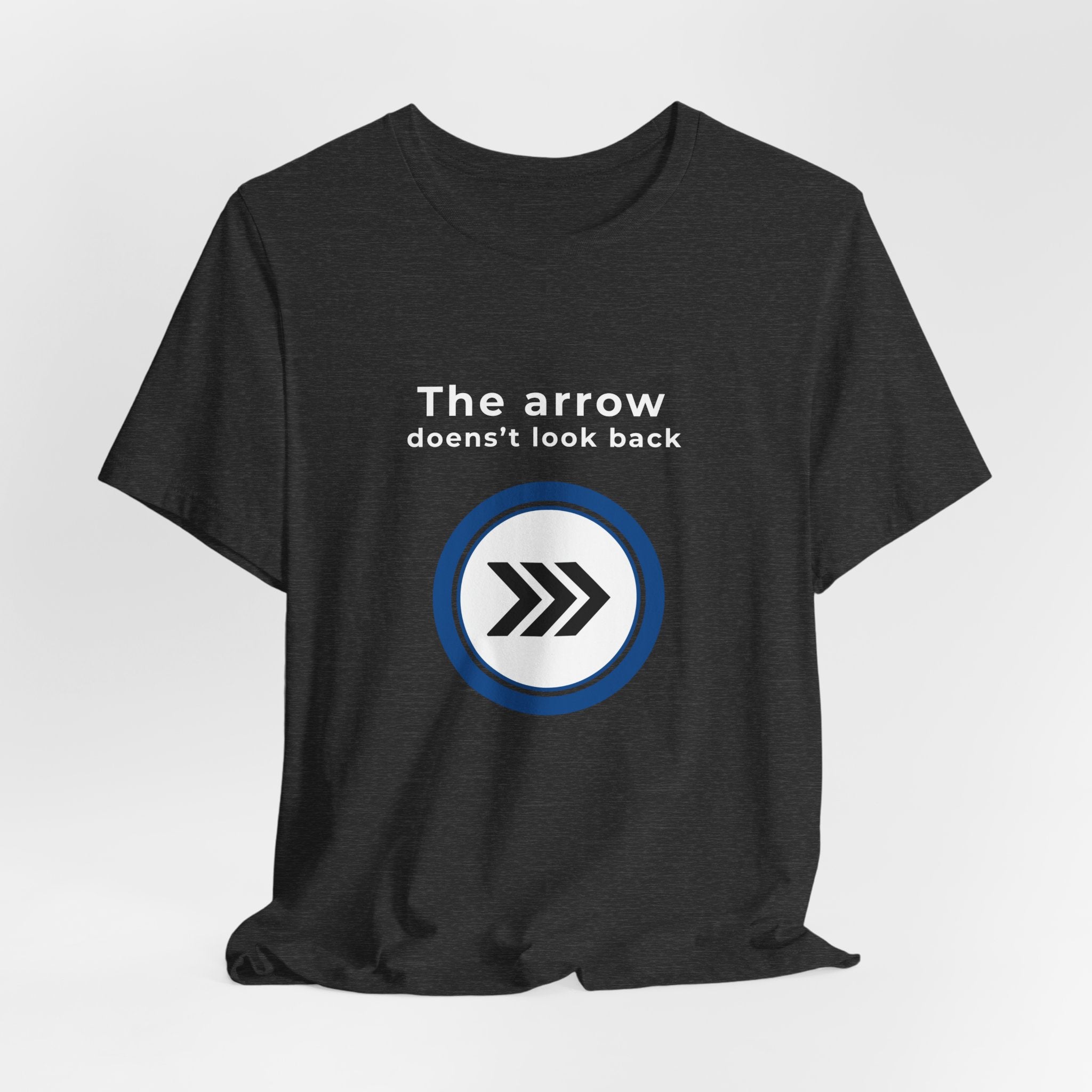 Arrow Circle Graphic Tee — Minimalist Directional Logo T-Shirt