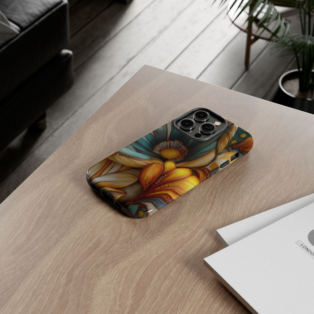 Sculpted Bloom Phone Case | 3D Embroidery style Botanical