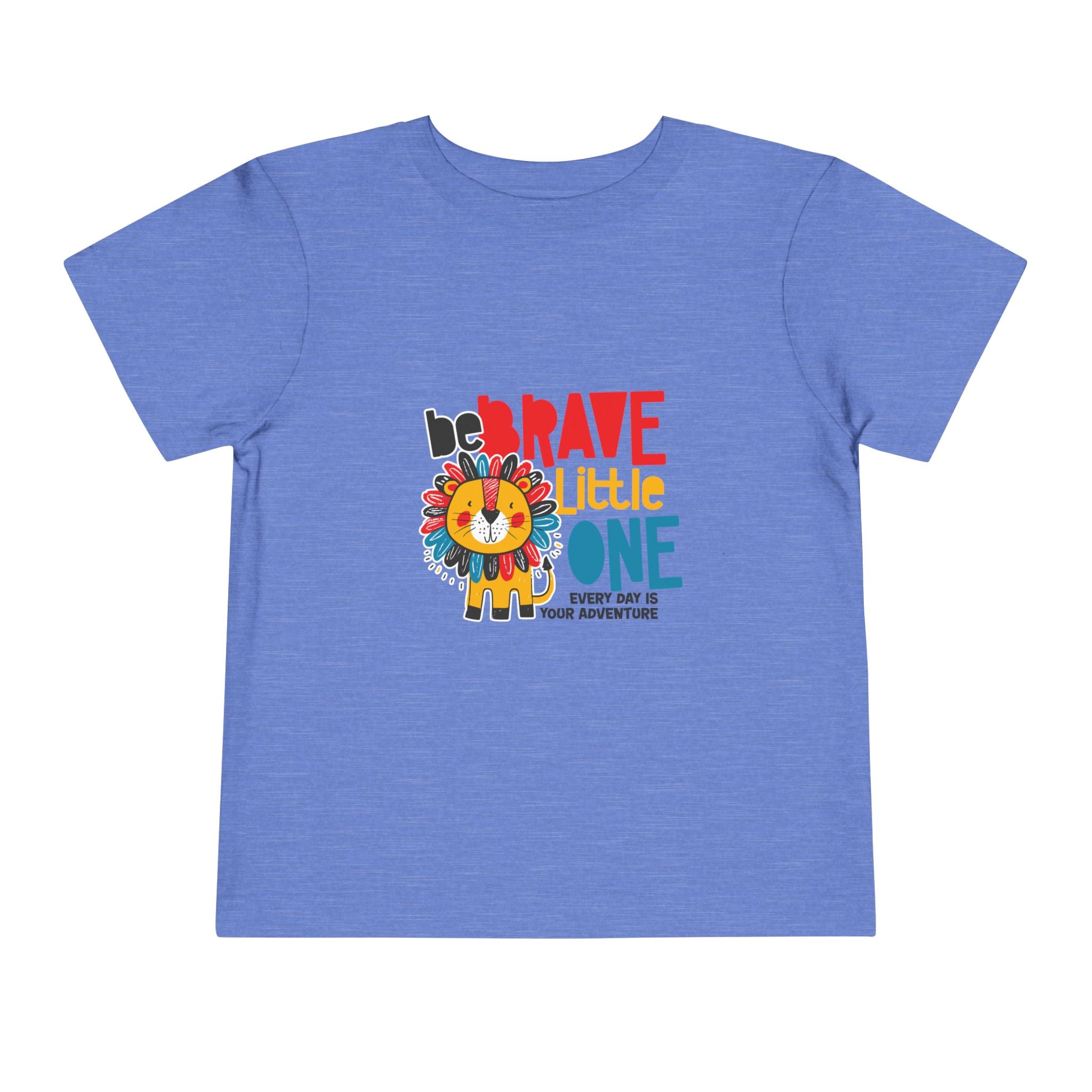 Be Brave Little One | Toddler Motivational Graphic Cute Colourful Lion T-Shirt