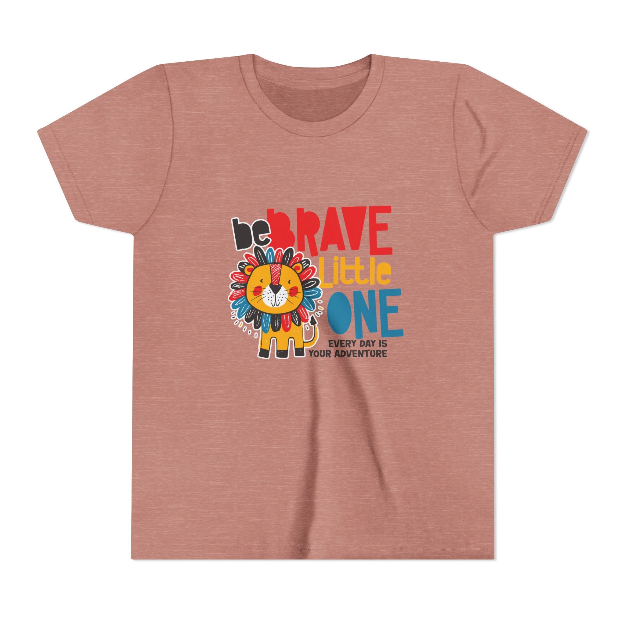 Be Brave Little One | Kids Motivational Graphic Cute Colourful Lion T-Shirt