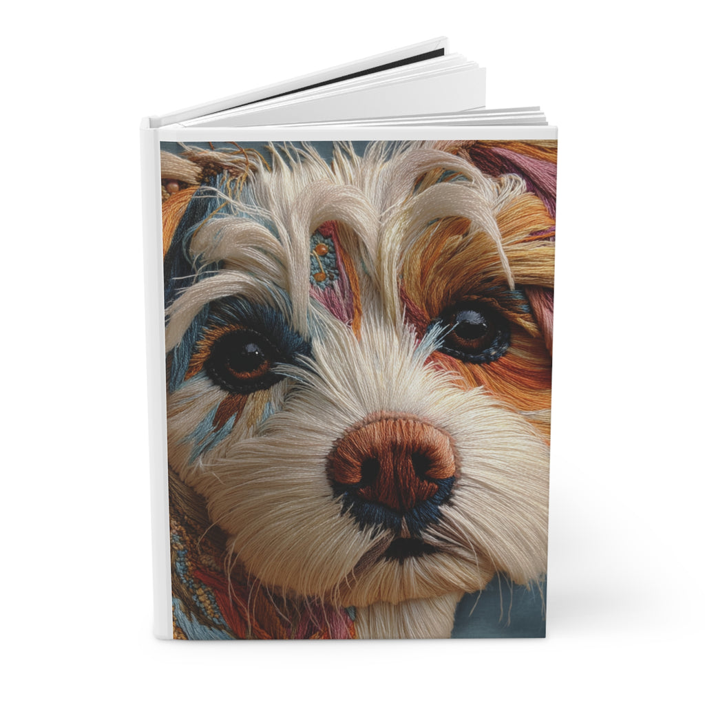 Caboodle dog Hardcover Journal | 3D Embroidery style