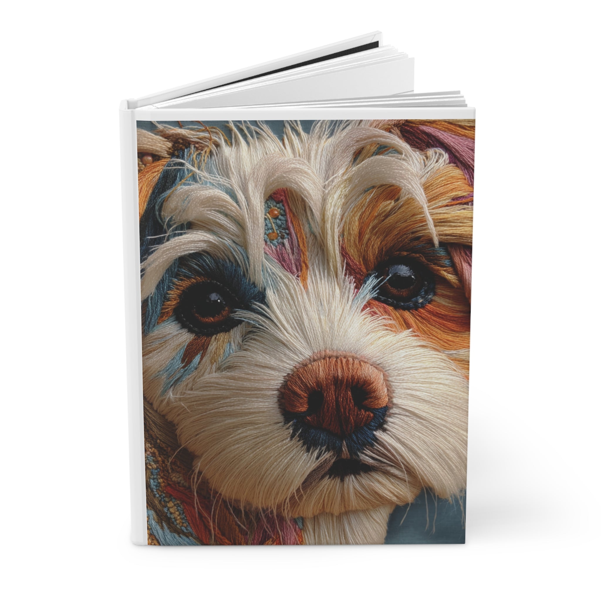 Caboodle dog Hardcover Journal | 3D Embroidery style
