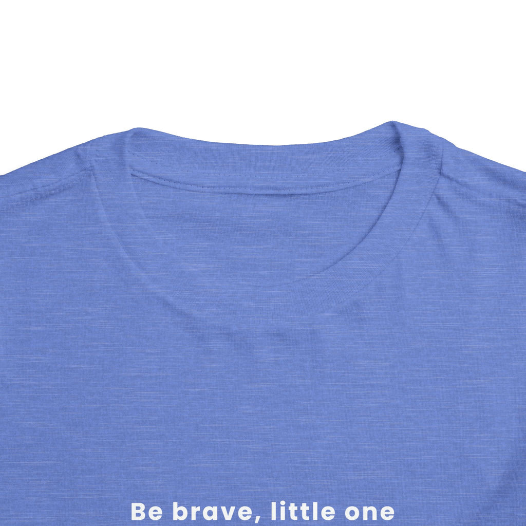 Be Brave Little One | Toddler Motivational Graphic Golden Star Badge T-Shirt