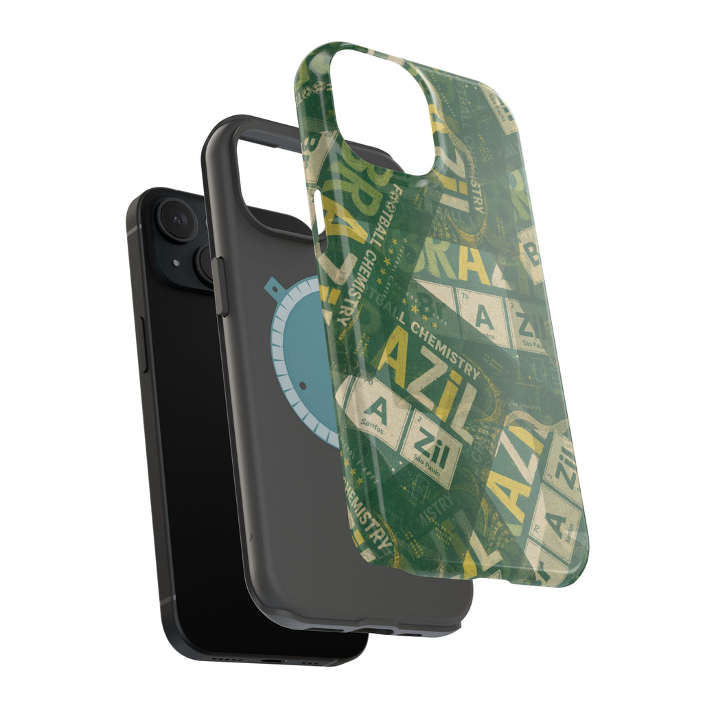 Brazil Football Phone Case | Green, gold, and chemistry.