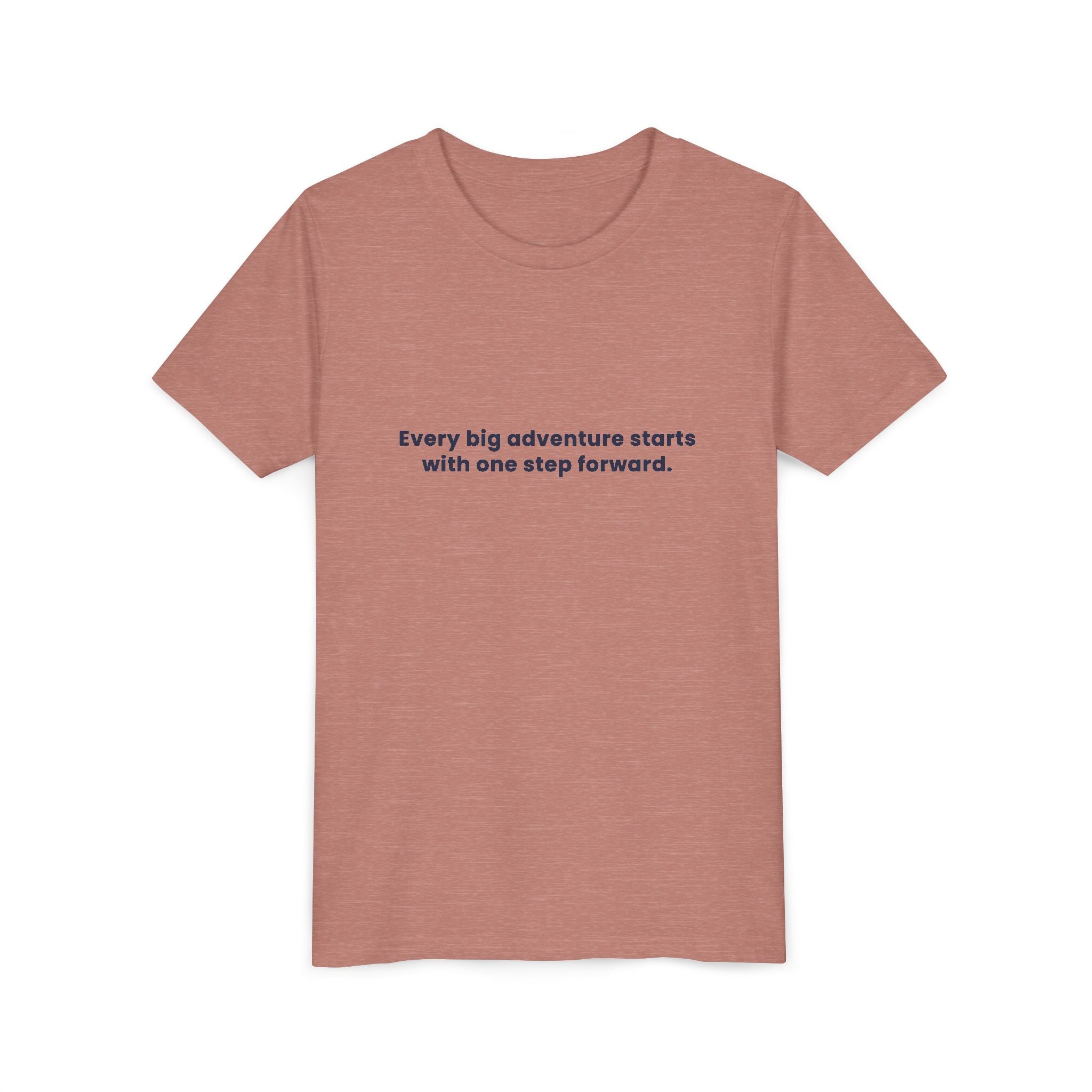 Every big adventure starts with one step forward | Kids Motivational T-Shirt