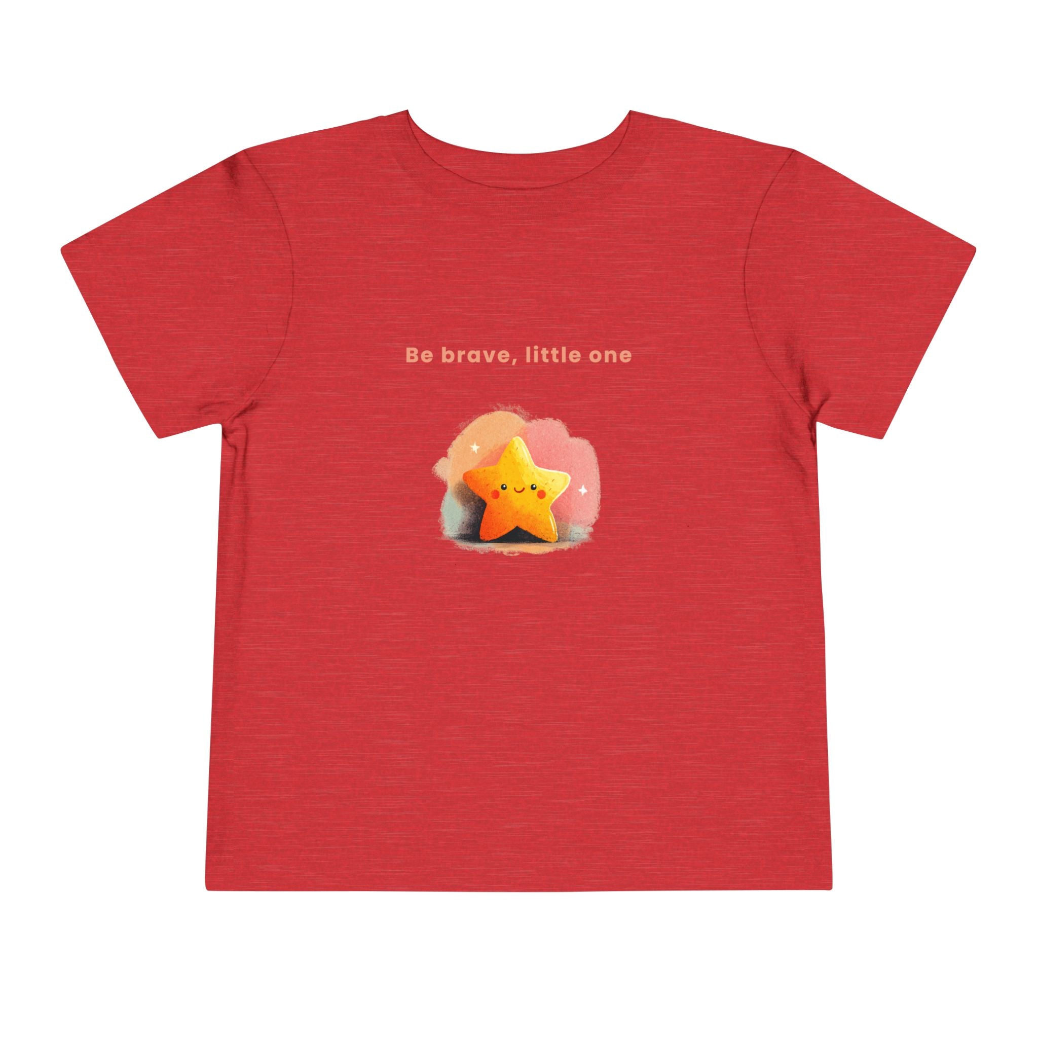 Be Brave Little One | Toddler Motivational Graphic Soft Smile Star T-Shirt