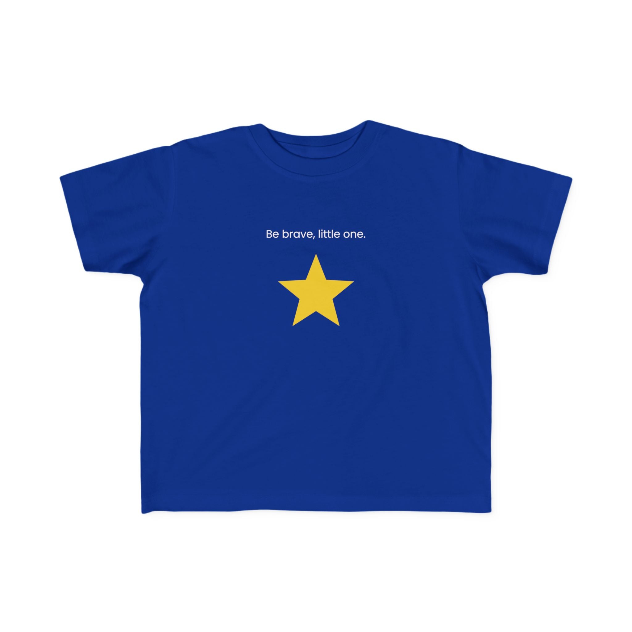 Be Brave Little One | Toddler Motivational Graphic Minimalistic Golden Star T-Shirt