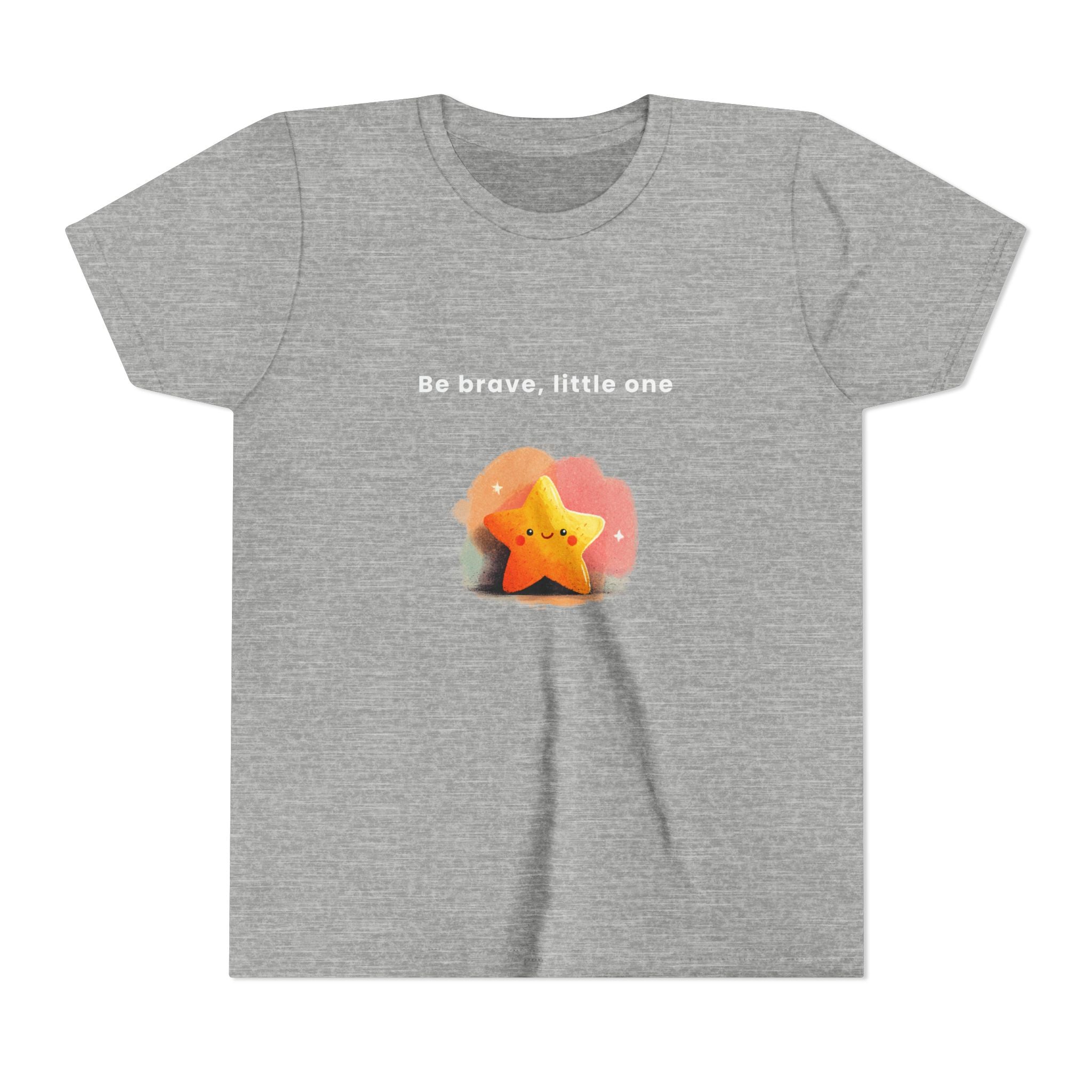 Be Brave Little One | Kids Motivational Graphic Soft Smile Star T-Shirt