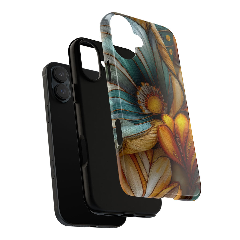 Sculpted Bloom Phone Case | 3D Embroidery style Botanical