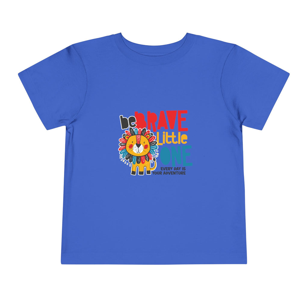 Be Brave Little One | Toddler Motivational Graphic Cute Colourful Lion T-Shirt