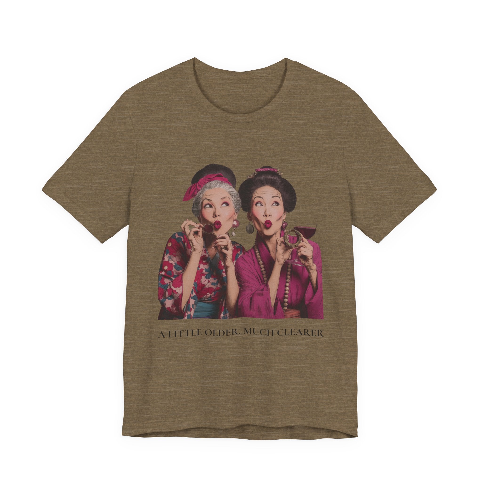 A Little Older Much Clearer | Women's Motivational Graphic Retro Woman Cocktail T-Shirt