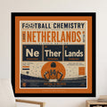 Netherlands "Football Chemistry" periodic table art with a soccer player.