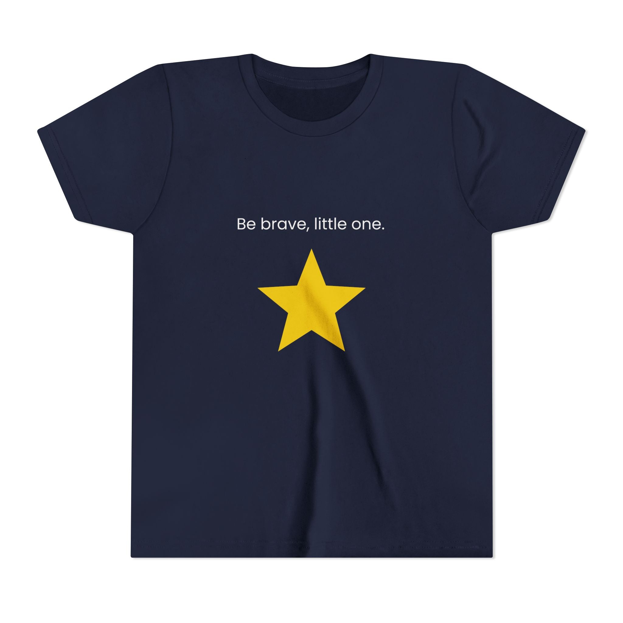 Be Brave Little One | Kids Motivational Graphic Minimalistic Golden Star T-Shirt