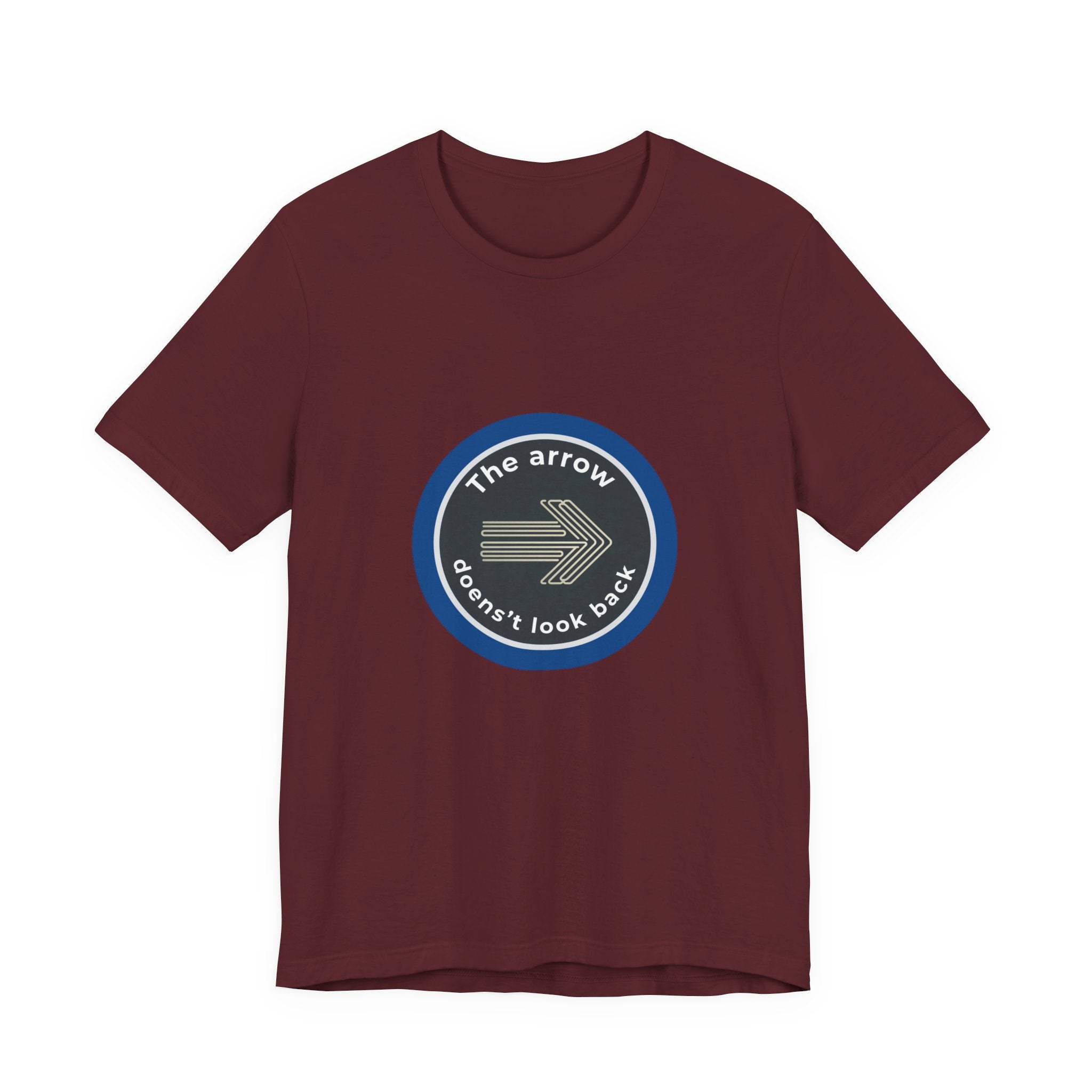 The Arrow Doesn't Look Back | Men's Motivational Graphic Forward Pointing Arrow T-Shirt