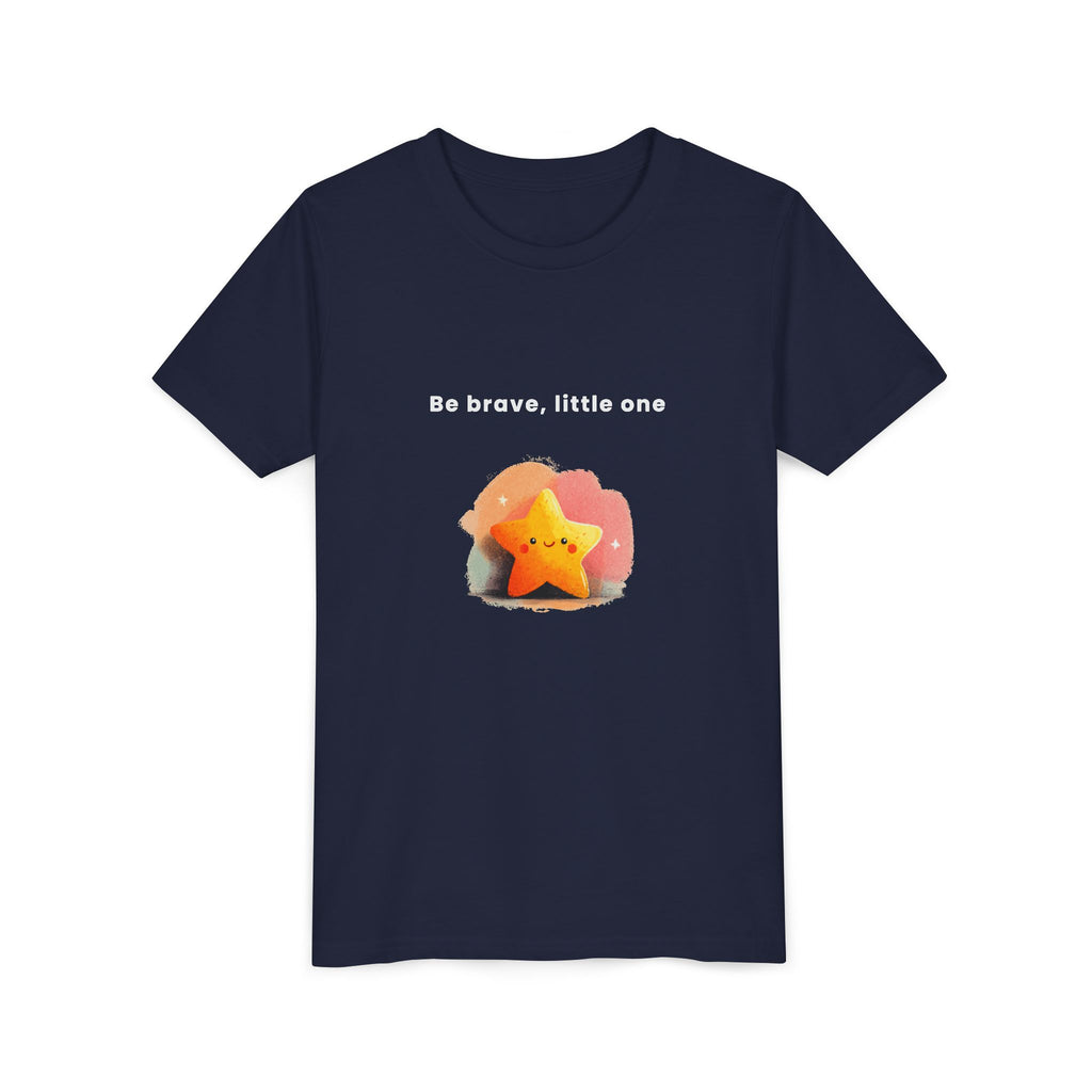 Be Brave Little One | Kids Motivational Graphic Soft Smile Star T-Shirt