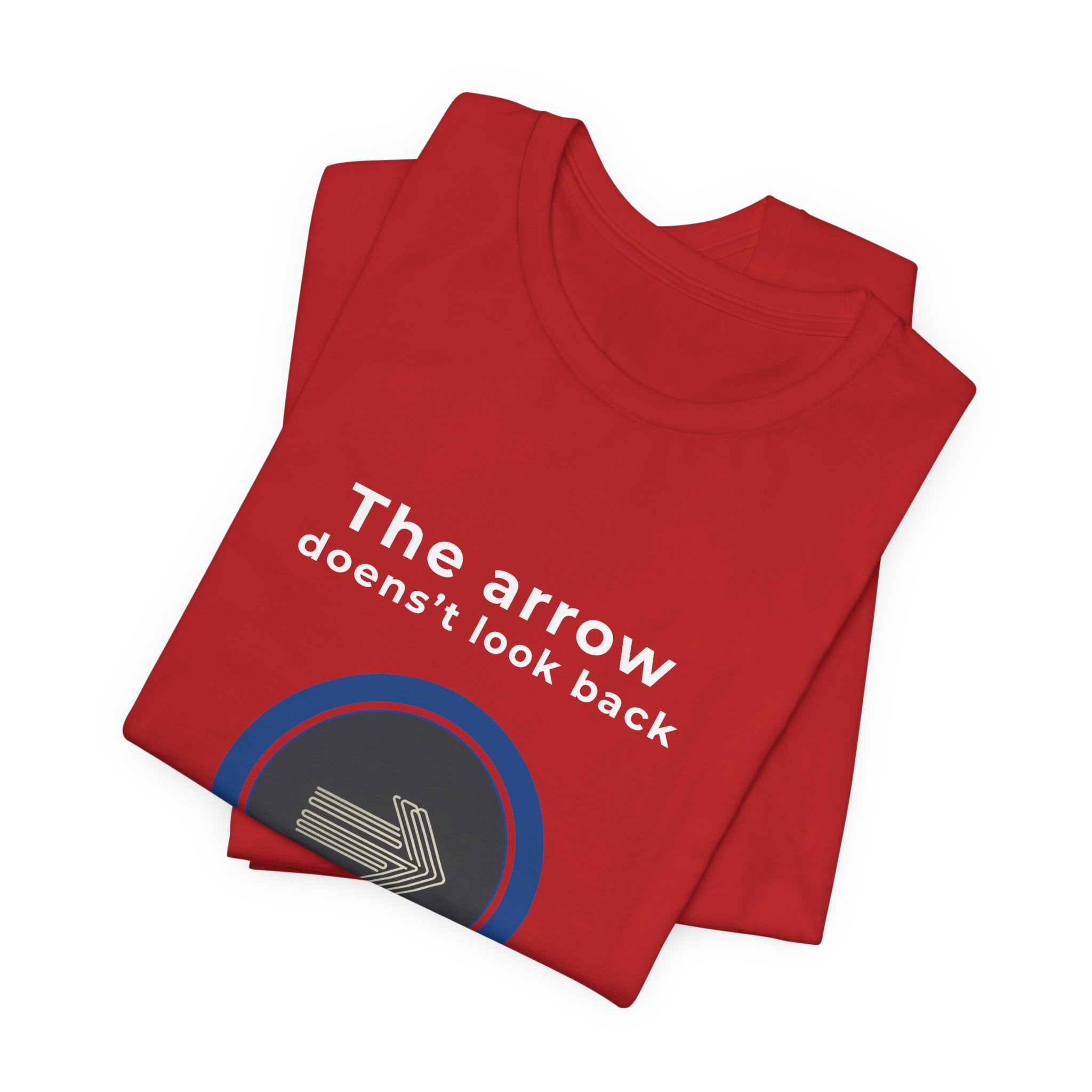 The Arrow Doesn't Look Back | Men's Motivational Graphic Target Arrow T-Shirt