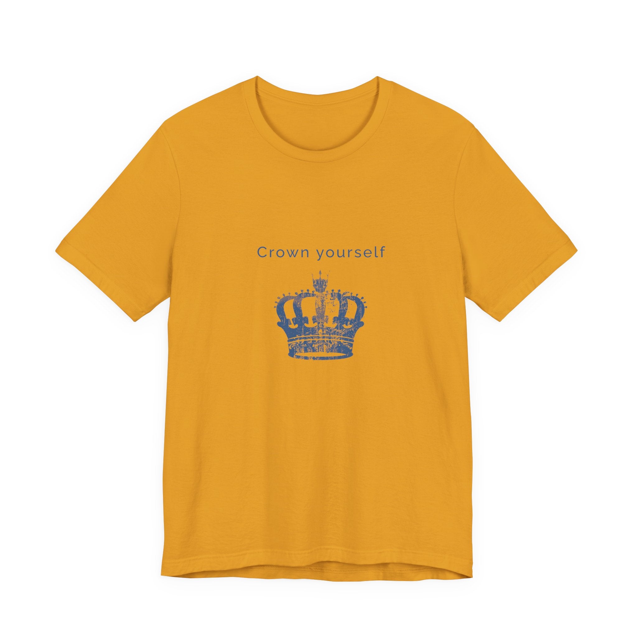 Crown Yourself | Women's Motivational Graphic Yellow Crown T-Shirt