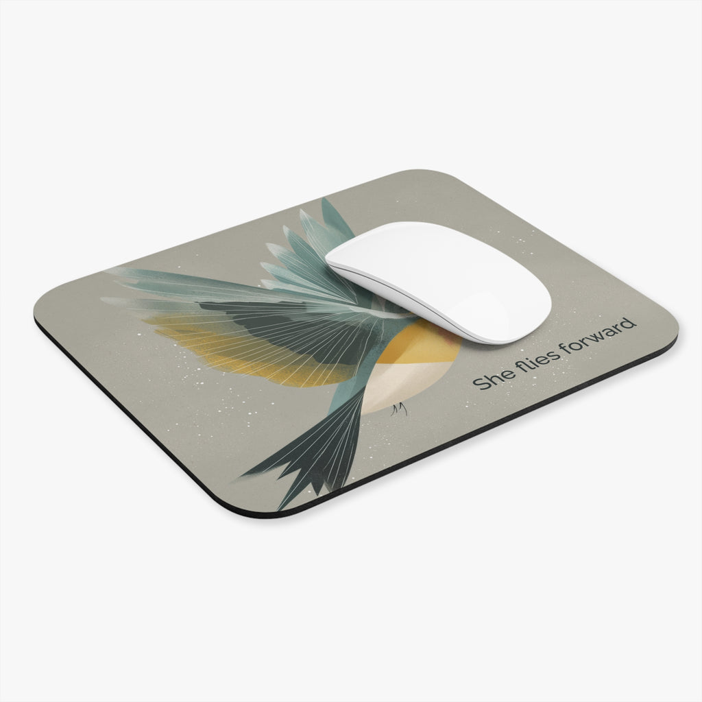 She Flies Forward Mousepad | Motivational Graphic Quiet Lift