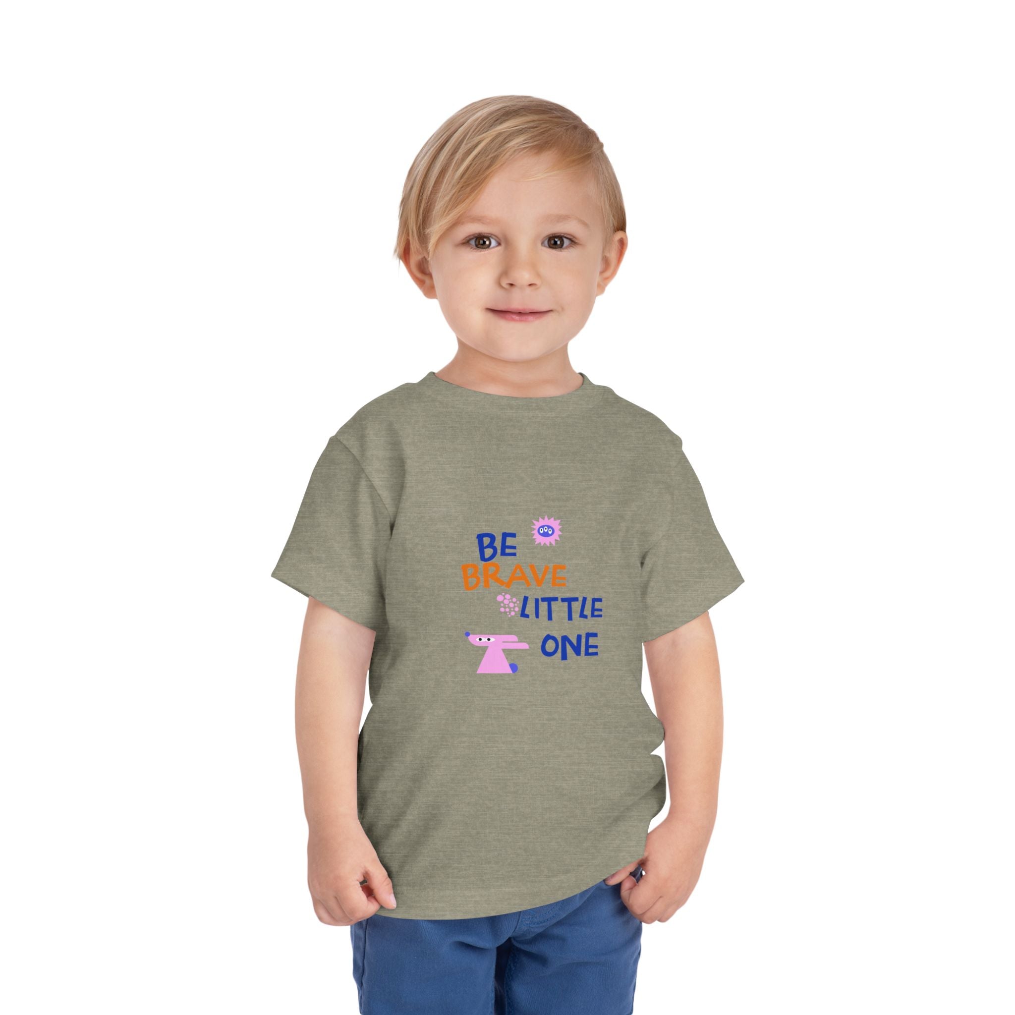 Be Brave Little One | Toddler Motivational Graphic Cute Motivational print T-Shirt