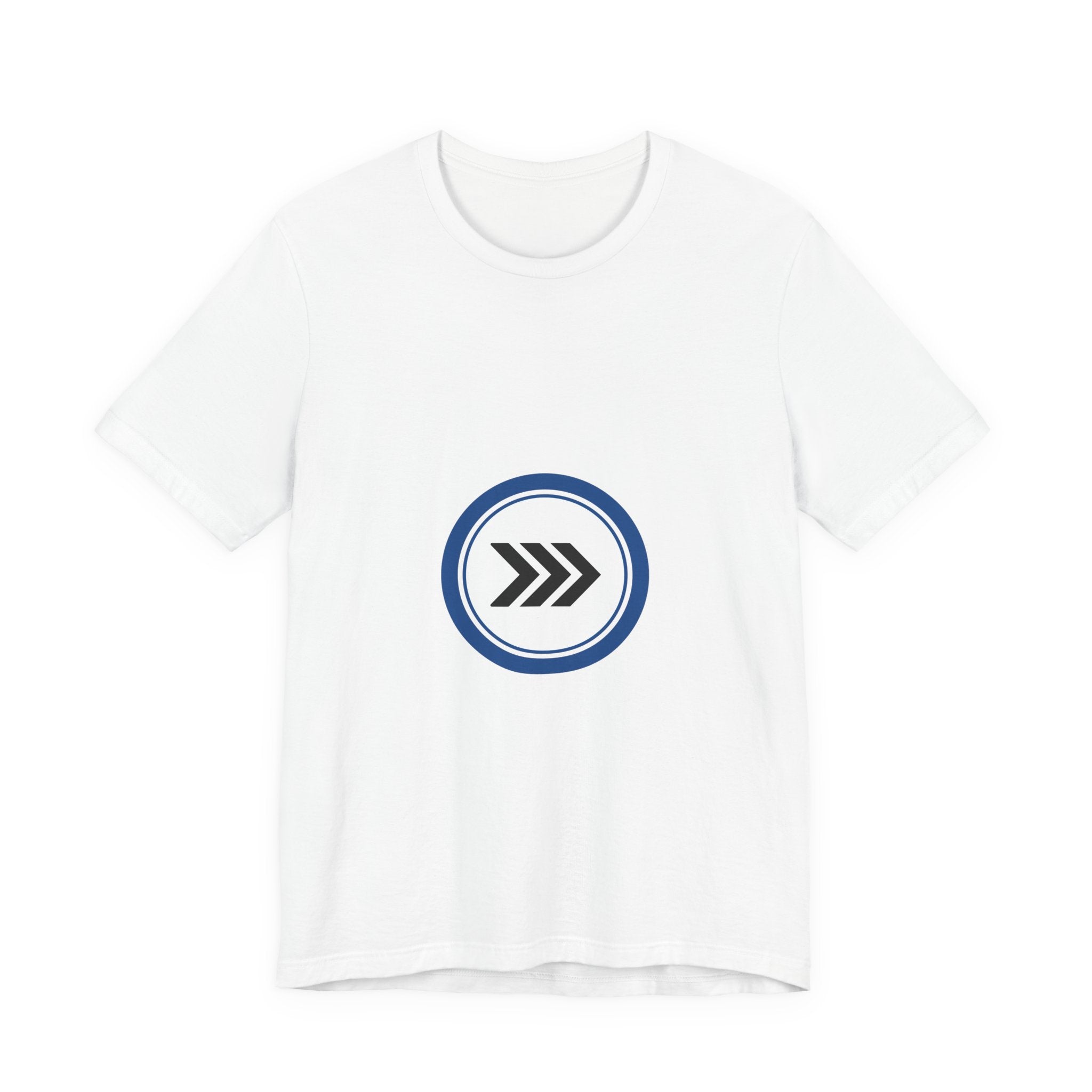 Arrow Circle Graphic Tee — Minimalist Directional Logo T-Shirt