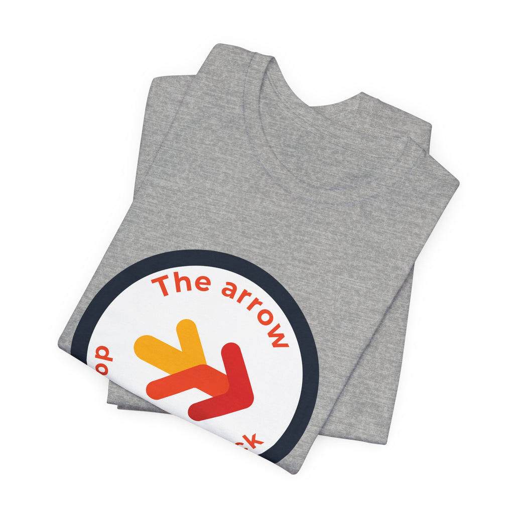 The Arrow Doesn't Look Back | Men's Motivational Graphic Retro Arrow T-Shirt