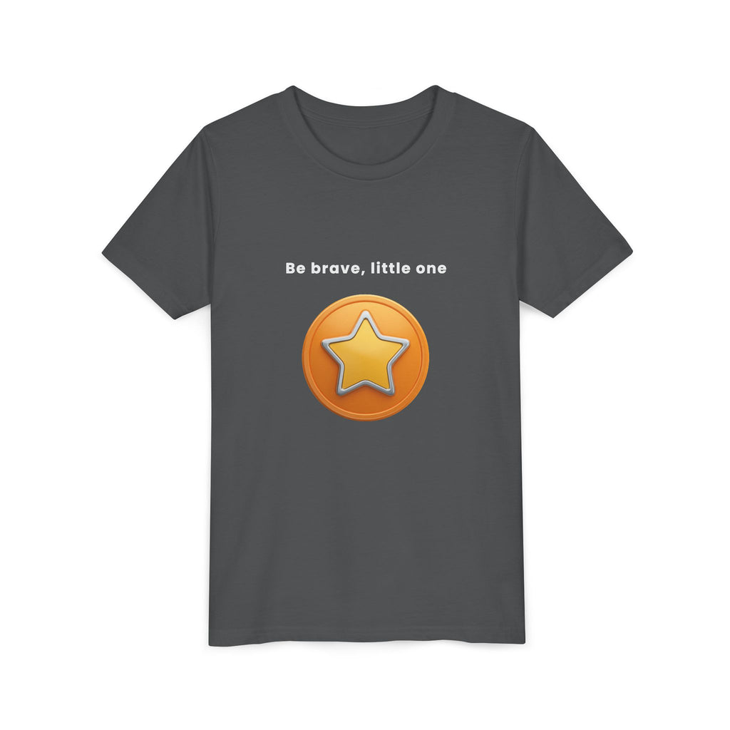 Be Brave Little One | Kids Motivational Graphic Golden Star Badge T-Shirt