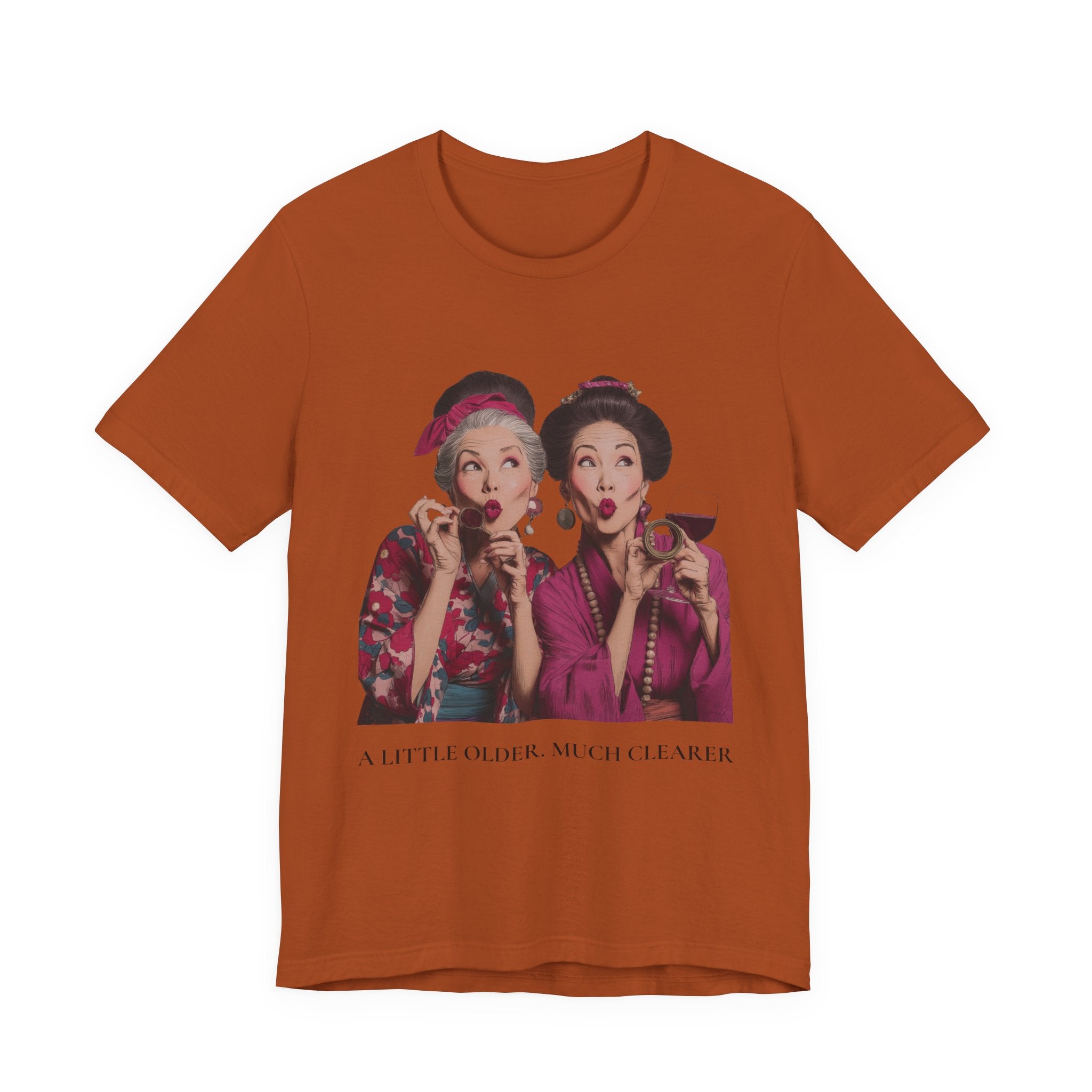 A Little Older Much Clearer | Women's Motivational Graphic Retro Woman Cocktail T-Shirt