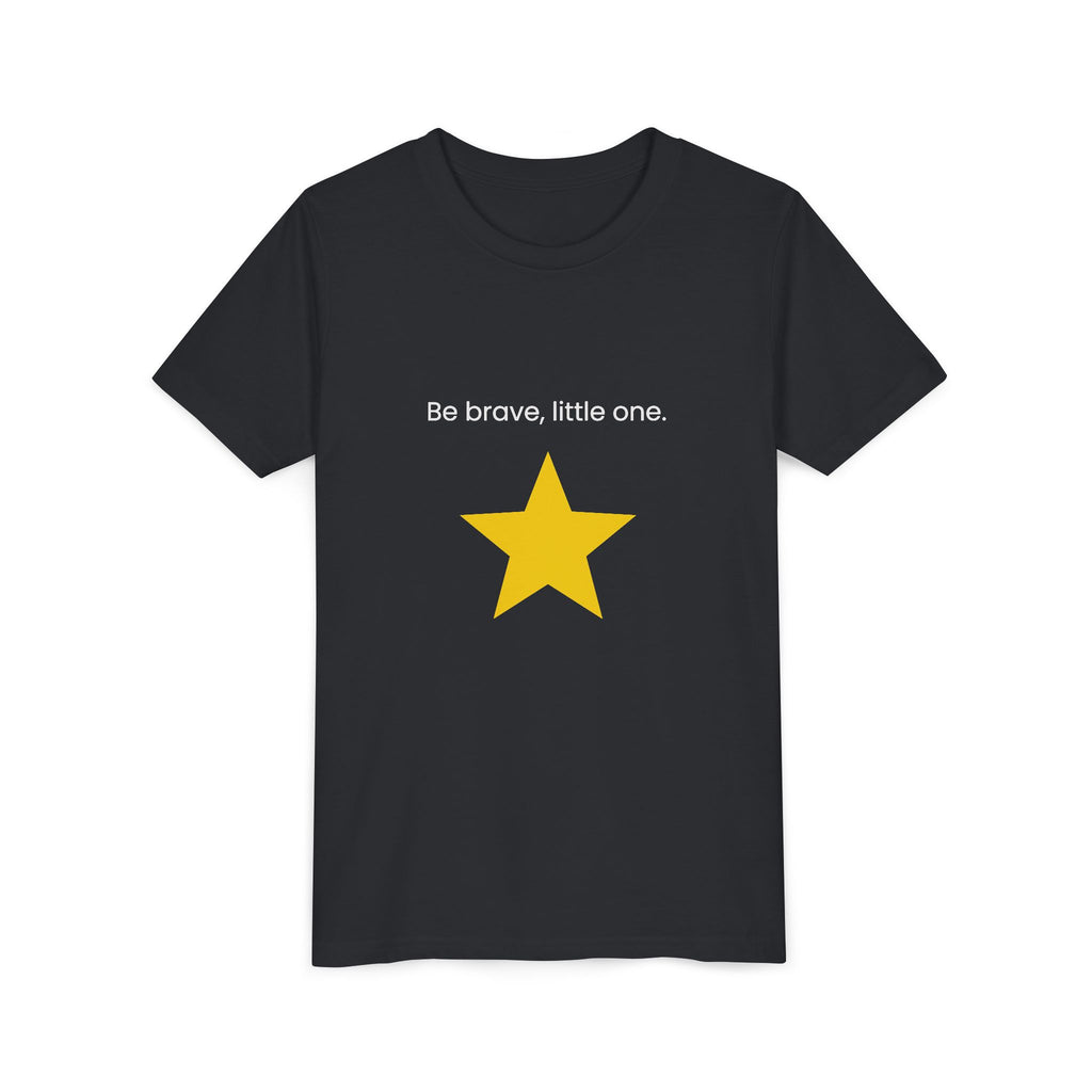 Be Brave Little One | Kids Motivational Graphic Minimalistic Golden Star T-Shirt
