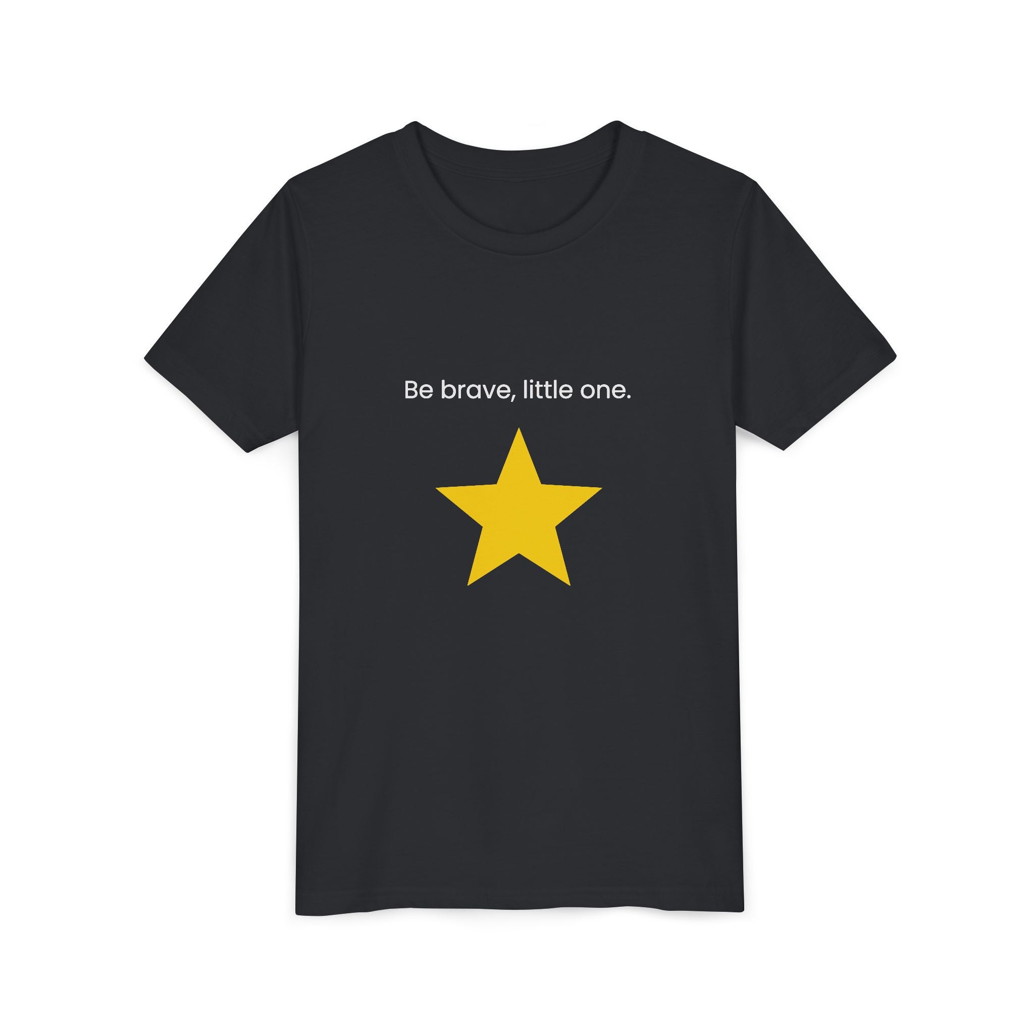 Be Brave Little One | Kids Motivational Graphic Minimalistic Golden Star T-Shirt