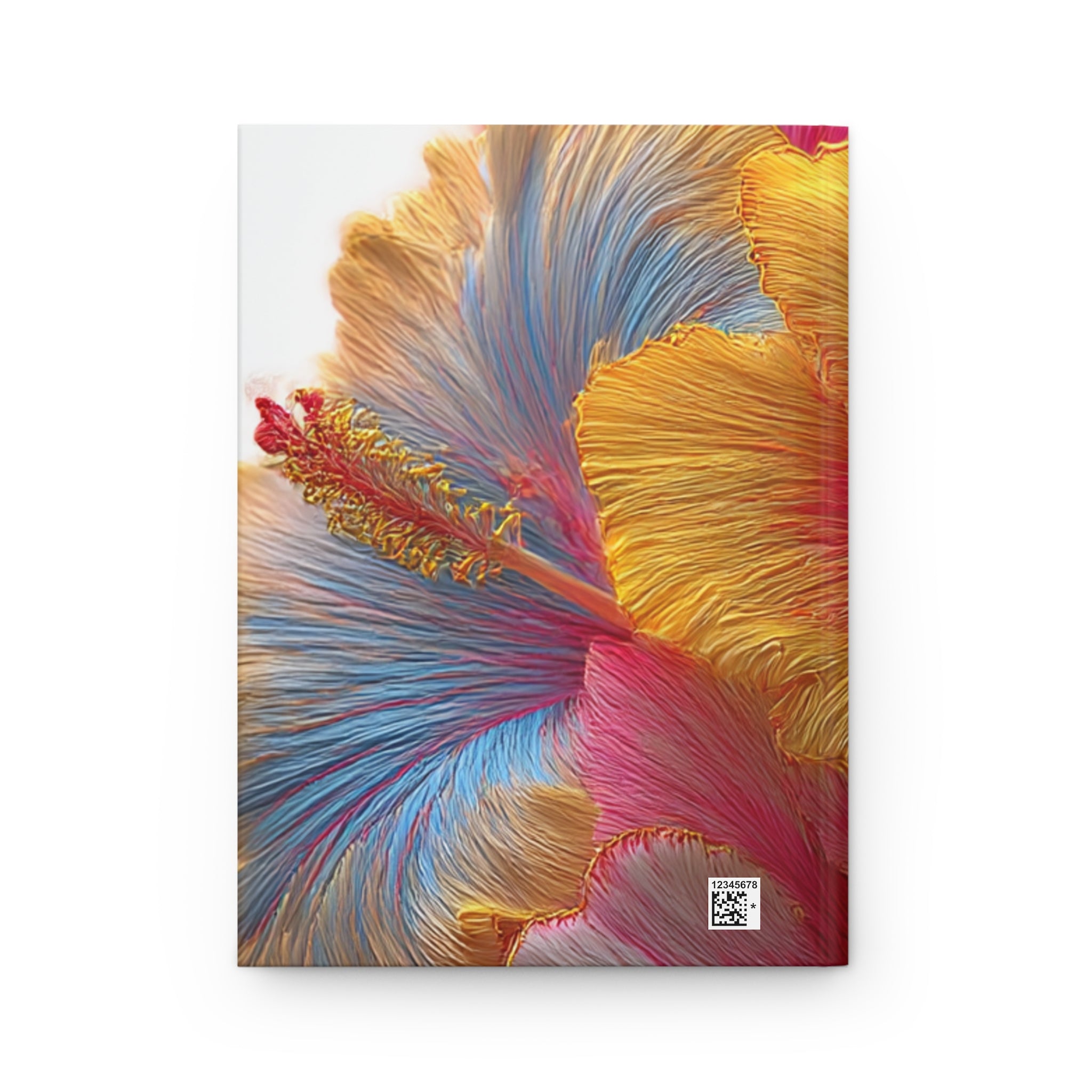 Hibiscus Flower Hardcover Journal | 3D Embroidery Style