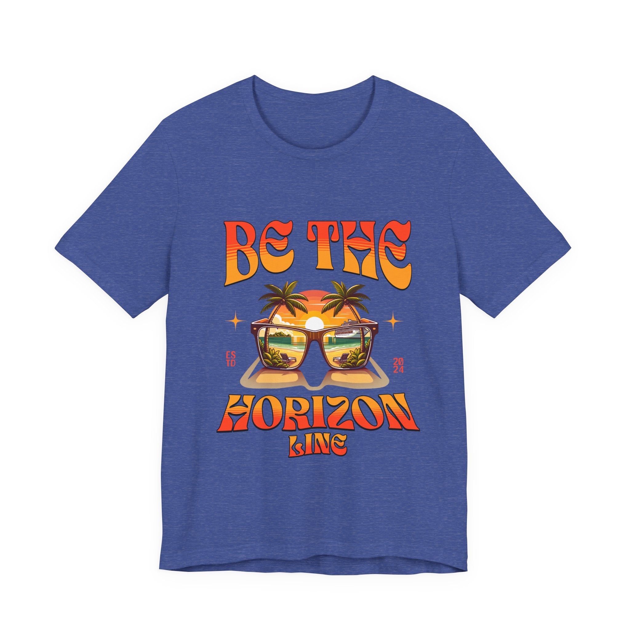 Be The Horizon Line | Women's Motivational Graphic Vintage Sunset Sunglasses T-Shirt