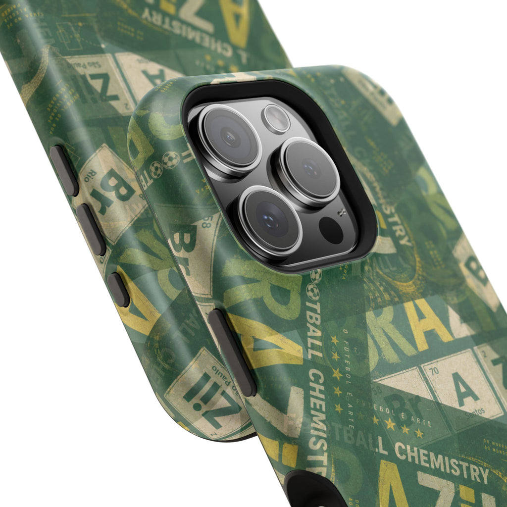 Brazil Football Phone Case | Green, gold, and chemistry.